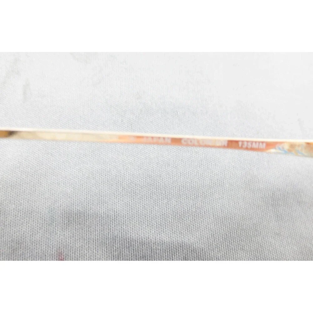 Titanium Oval Semi Rimless Eyeglass Frames Gold Tone US8244 51-19-135 Japan